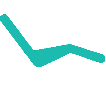 The image shows a graphic of a reclining chair with a footrest, stylized in a modern and minimalist design.